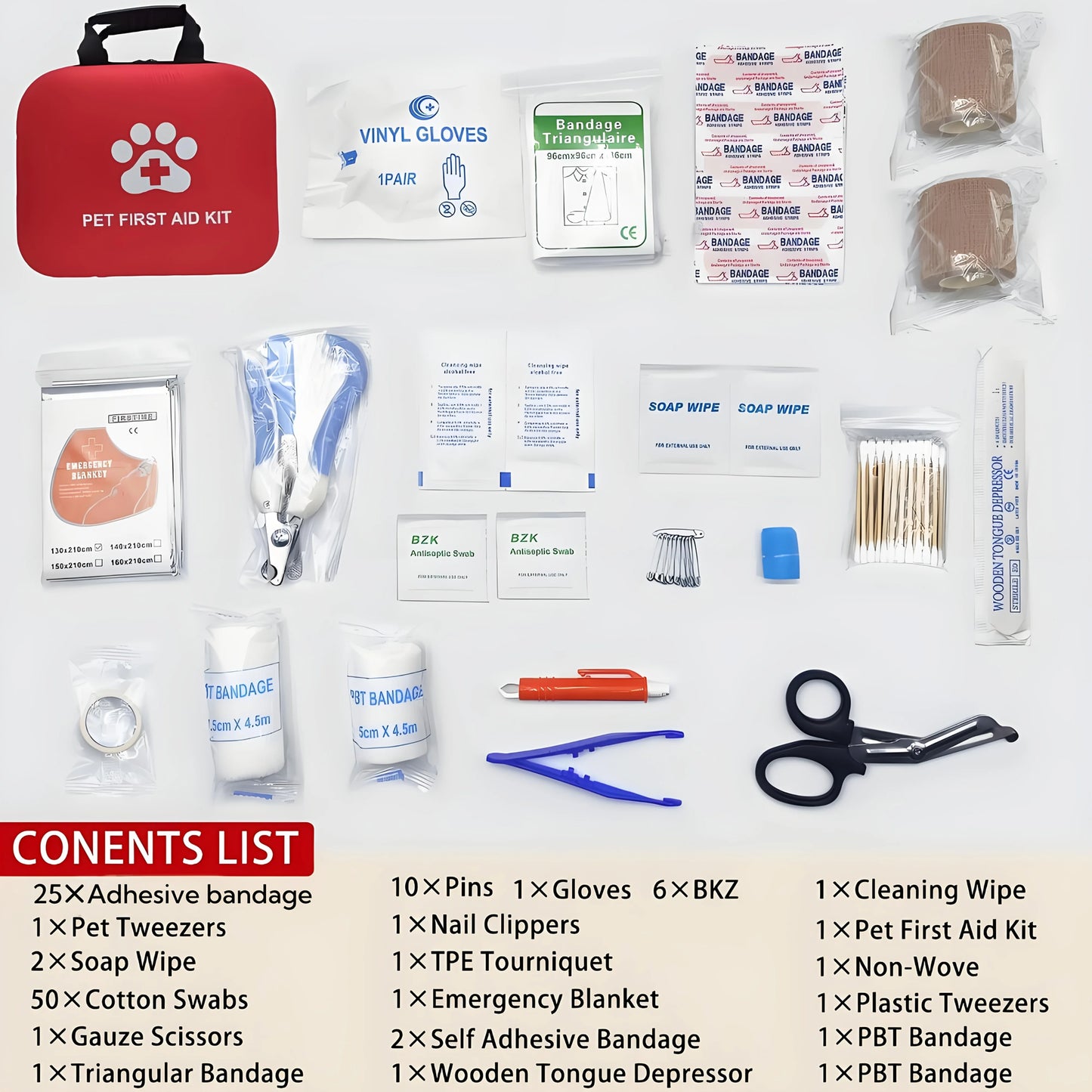 Pet First Aid Kit, Emergency Survival Kit,
