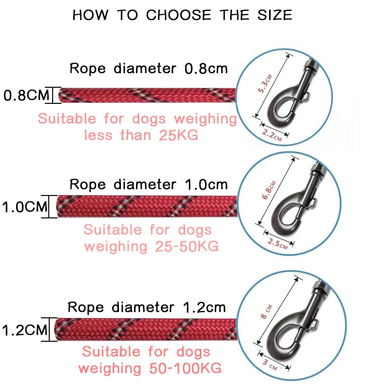 150/200/300cm Strong Dog Pet Reflective Leash