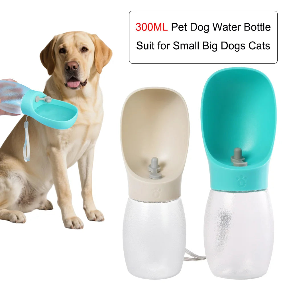 Pet Dog Water Bottle 300ML Puppy Drinking Bowls