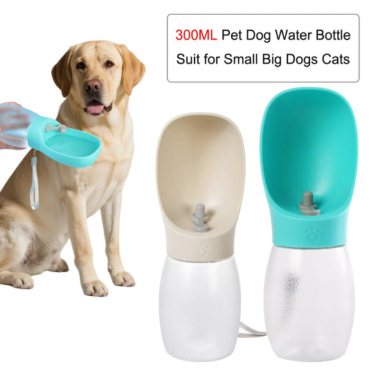 Pet Dog Water Bottle 300ML Puppy Drinking Bowls