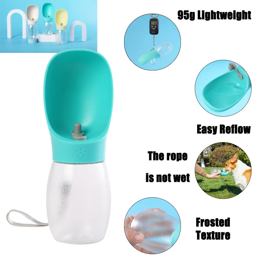Pet Dog Water Bottle 300ML Puppy Drinking Bowls