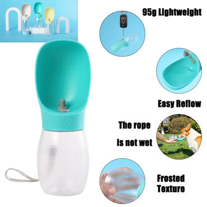 Pet Dog Water Bottle 300ML Puppy Drinking Bowls